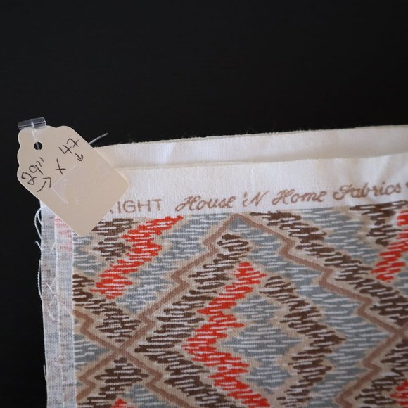 Vintage linen Fabric 1981 House 'N Home Fabrics & Draperies Lereem 29 x 47 - Picture 2 of 7